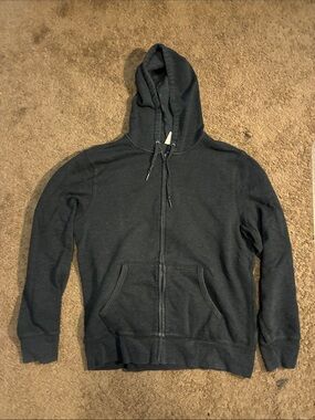 Men's dark gray Full-Zip Hooded Sweater